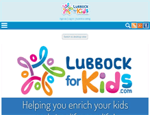 Tablet Screenshot of lubbockforkids.com